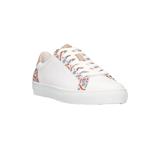 White Tatreez Sneaker